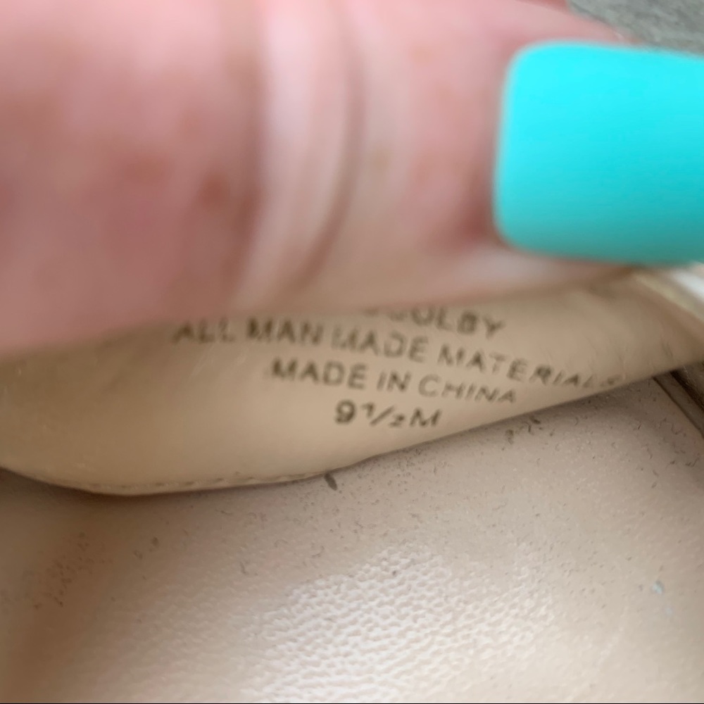 GUESS Nude Patent Leather Cork Platform Sandals - Picture 6 of 6